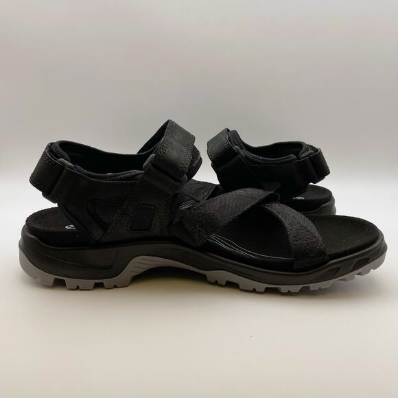 Ecco Men\'s Yucatan Coast Sandal US 11-11.5 EU 45 Black Leather Casual Sporty NIB main image 13